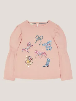 Monsoon Western Horse Print Top