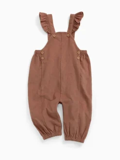 MORI Frilled Corduroy Dungarees