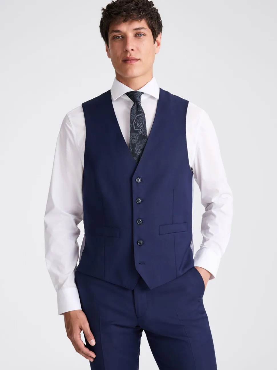 MOSS Getailleerd twill-kostuumvest