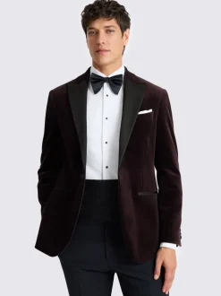 MOSS Regular Fit Velvet Jacket