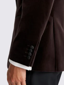 MOSS Regular Fit Velvet Jacket