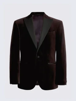 MOSS Regular Fit Velvet Jacket