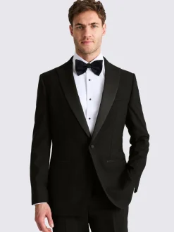 MOSS Tailored Peak Lapel Wool Tuxedo Suit Jacket