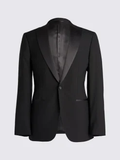 MOSS Tailored Peak Lapel Wool Tuxedo Suit Jacket