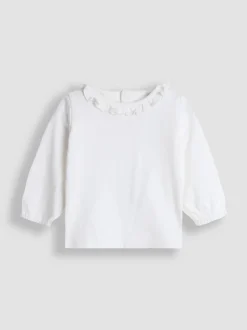 Mosterdgeel eend - JoJo Maman Bébé - Set van corduroy tuinbroek met applicatie en top