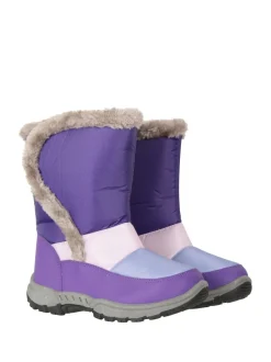 Mountain Warehouse Caribou kindersneeuwlaarzen met netbont en sherpa voering