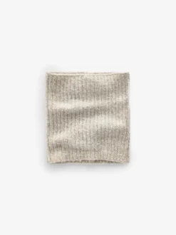 Moutkleurig - Chunky ribgebreide colsjaal (1-16jr)