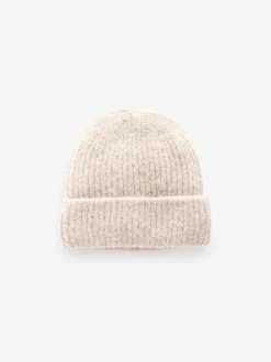 Moutkleurig - Fluffy beanie-muts (1-16jr)