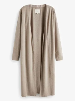 Moutkleurig - Laura Ashley lang loungevest