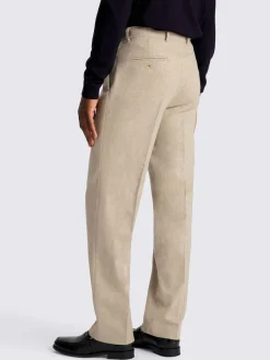 Moutkleurig - MOSS Flannel Wide Leg Trousers