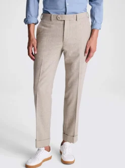Moutkleurig - MOSS Flannel Trousers