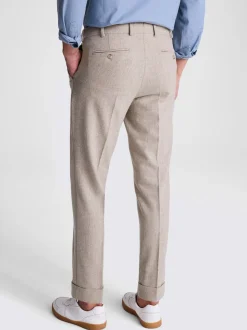 Moutkleurig - MOSS Flannel Trousers