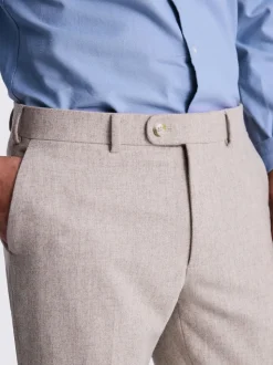 Moutkleurig - MOSS Flannel Trousers