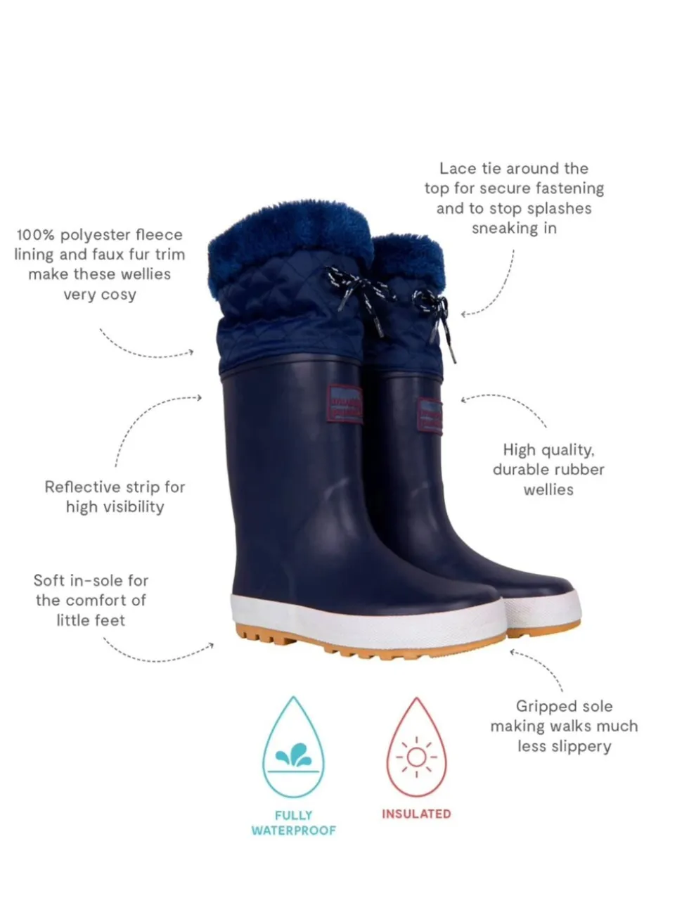 Muddy Puddles Fleece Lined Puddleflex Wellies