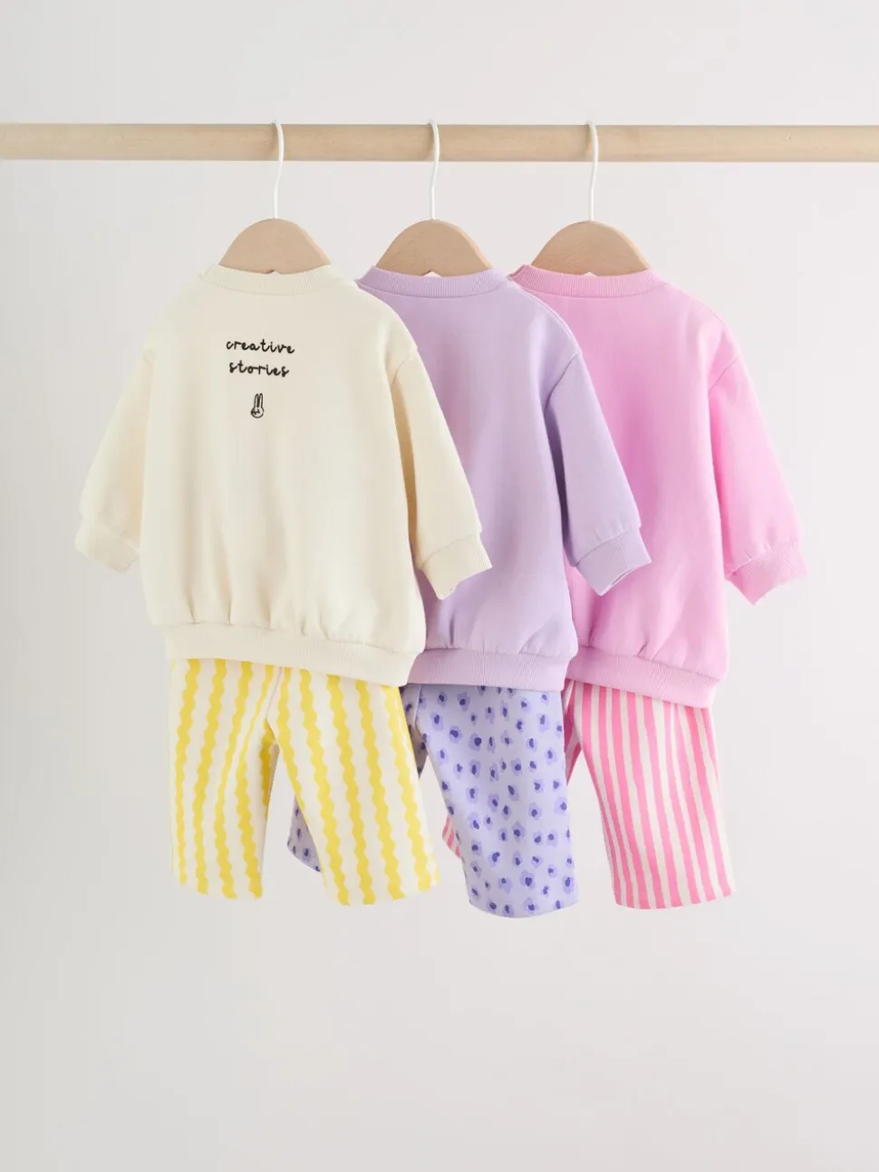 Multi - Baby Sweatshirts & Joggers 6 Piece Set (0mths-3yrs)