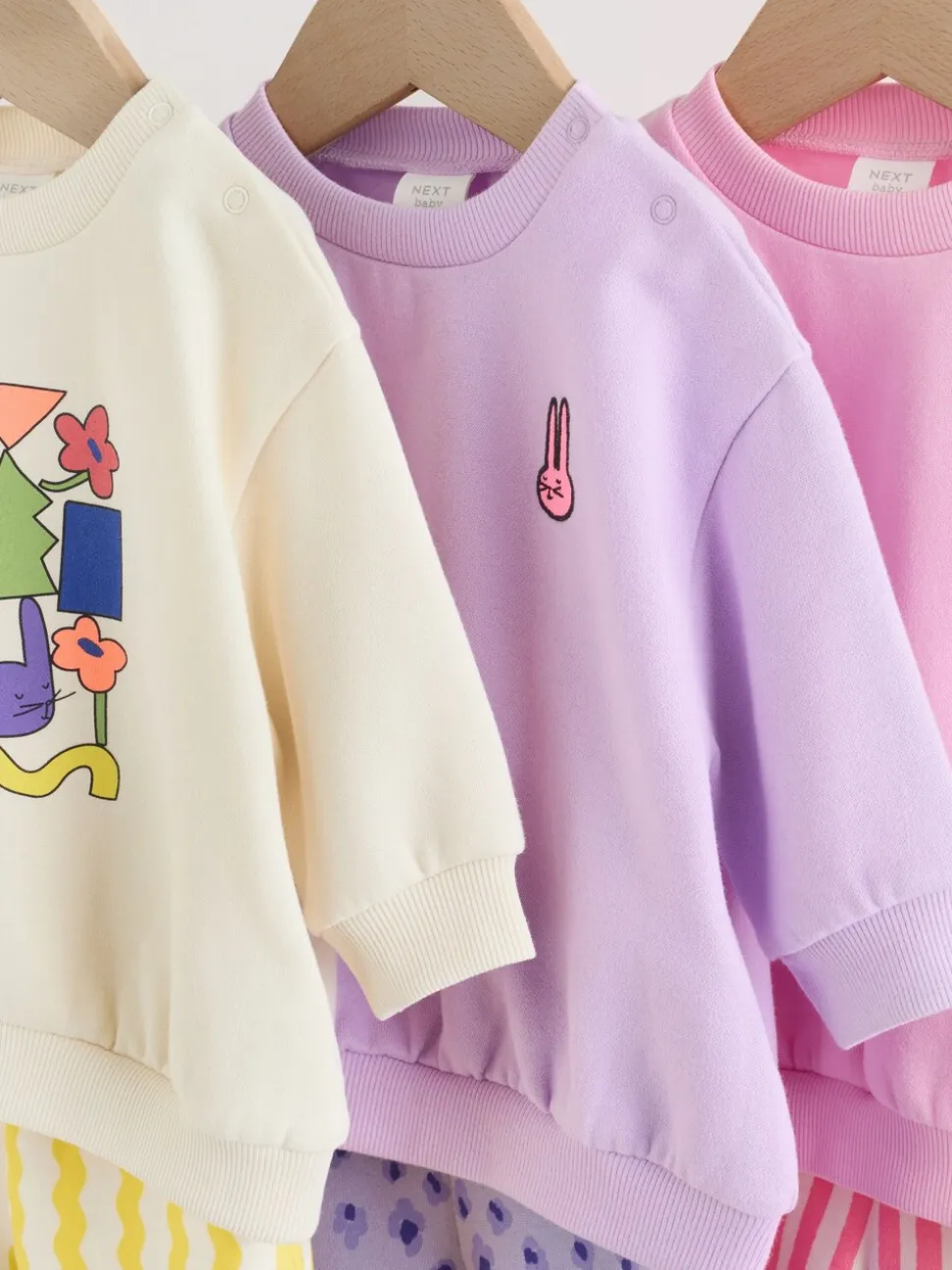 Multi - Baby Sweatshirts & Joggers 6 Piece Set (0mths-3yrs)