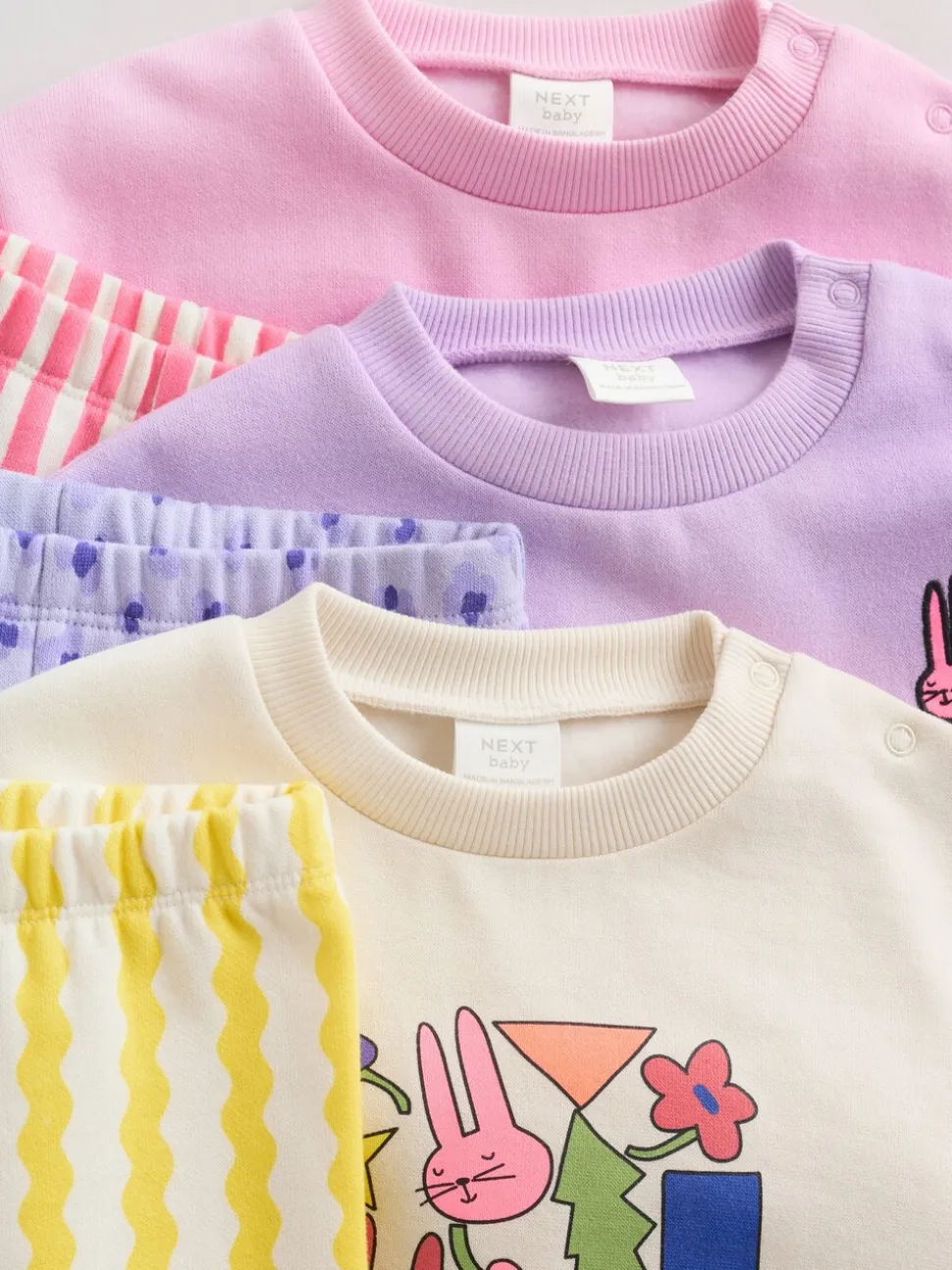 Multi - Baby Sweatshirts & Joggers 6 Piece Set (0mths-3yrs)