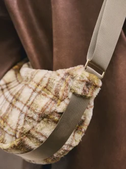 Multi - Borg Sling Checkered Cross-Body Bag