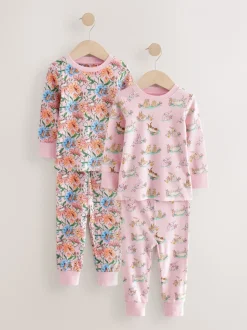 Multi - Cath Kidston Bunny Snuggle 100% katoenen pyjama's verpakking van 2
