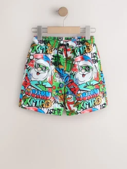 Multi - Christmas Swim Shorts (3-16yrs)
