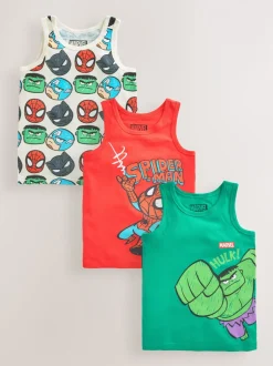 Multi - Marvel 100% katoenen vests 3 pack (1,5-12jaar)