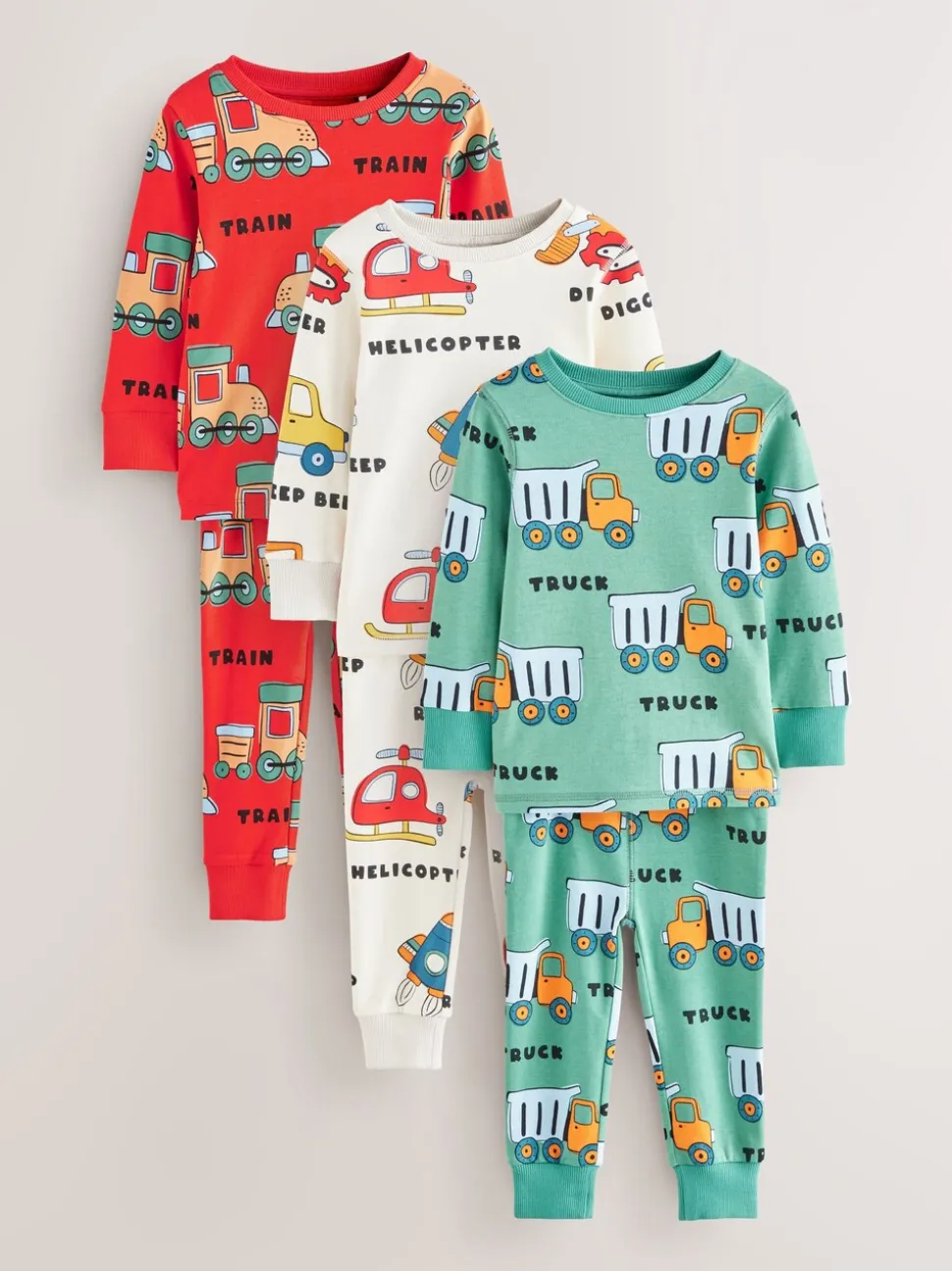Multi - Mini Knusse Pyjama's 3 Set (9mnd-10jr)