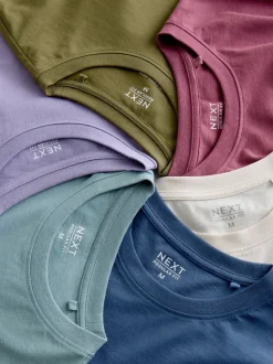 Multi - Normale Pasvorm - Essential katoenen T-shirts verpakking van 6