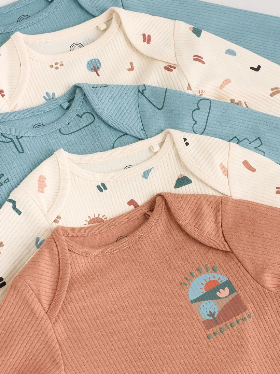Multi - Set van 5 babyrompertjes
