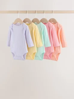Multi - Set van 5 babyrompertjes met lange mouwen