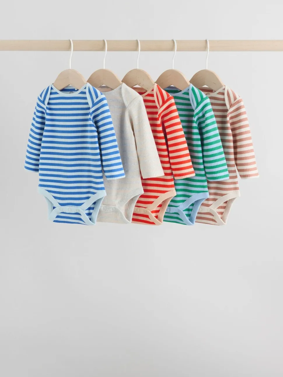 Multi - Set van 5 rompers met lange mouwen