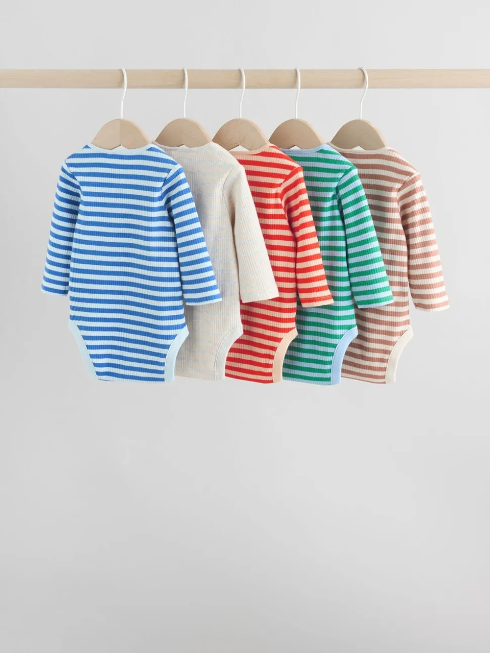 Multi - Set van 5 rompers met lange mouwen
