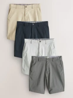 Multi - Slim Fit - Set van 4 chinoshorts met stretch