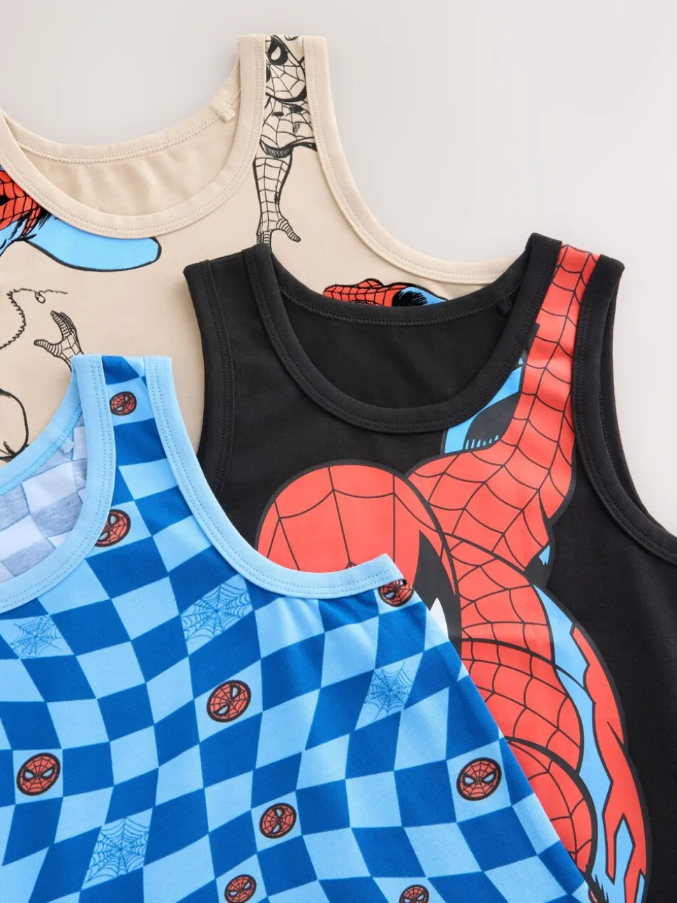 Multi - Spiderman hemdjes 3 stuks (1,5-10jr)