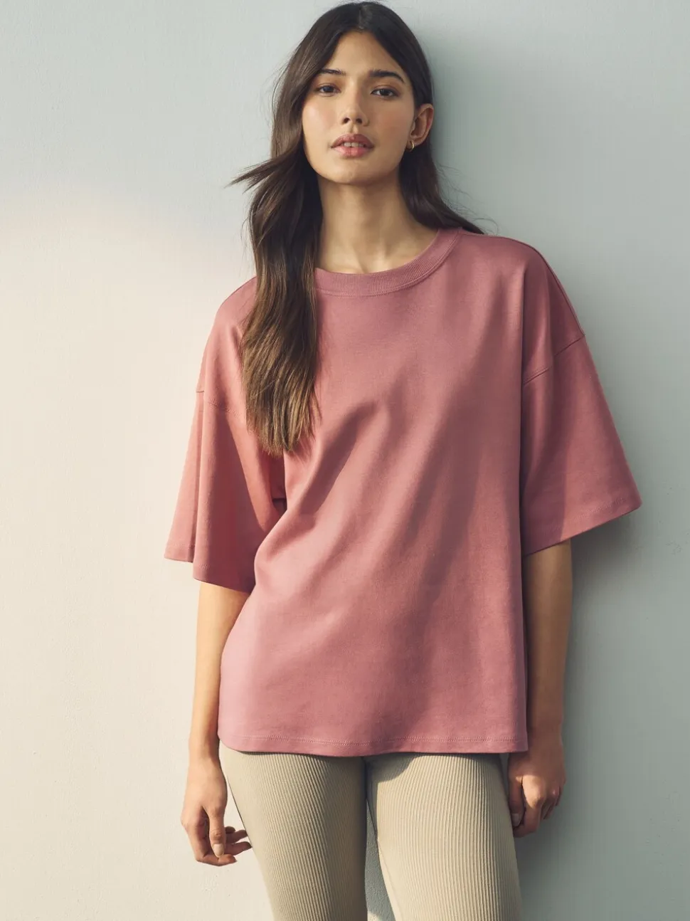Multi - Verpakking van 5 100% katoenen boxy T-shirts met korte mouwen