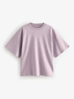 Multi - Verpakking van 5 100% katoenen boxy T-shirts met korte mouwen