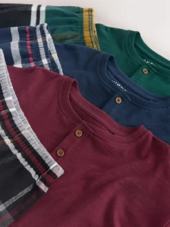 Multi - Verpakking van 3 geweven geruite pyjama's (3-16 jr)