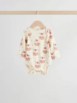 Multi - Verpakking van 3 Kerstmis Baby Bodysuits