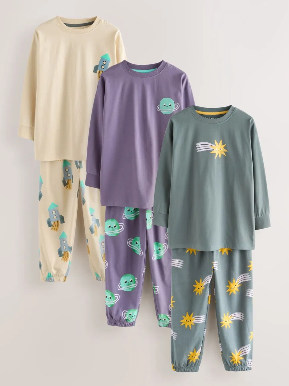 Multi - Verpakking van 3 oversized pyjama's 3 (9mnd -10jr)