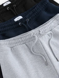 Multi - Verpakking van 3 slim-fit jersey joggingbroeken met hoog katoengehalte