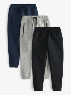 Multi - Verpakking van 3 slim fit joggingbroeken met (3-16jaar)