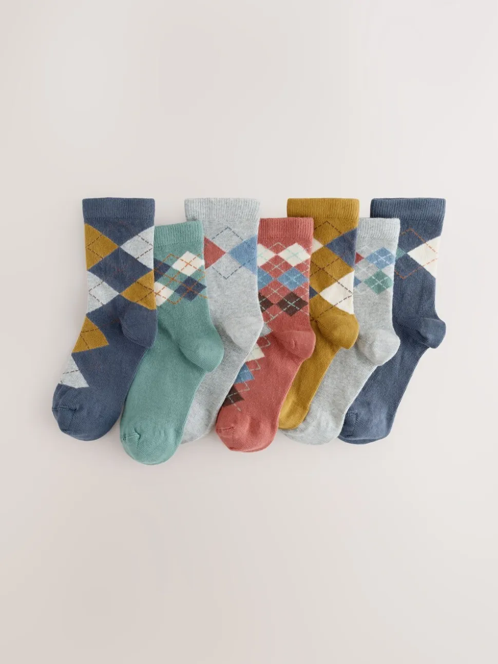 Multi Argyle - Verpakking van 7 paar sokken met hoog aandeel katoen
