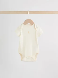 Multi Pastel Character - 7 Babyrompertjes met korte mouwen