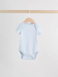 Multi Pastel Character - 7 Babyrompertjes met korte mouwen