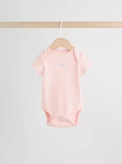 Multi Pastel Character - 7 Babyrompertjes met korte mouwen