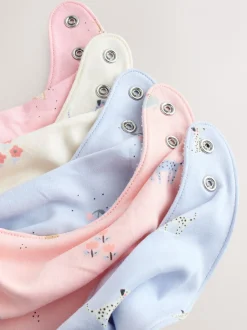 Multi Pastel Character - 5 Kwijlslabbetjes voor baby's