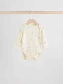 Multi Pastel Character - Set van 5 babyrompertjes met lange mouwen