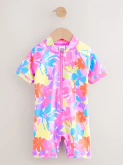 Multi Regenboog Bloemen - Zonbeschermend badpak (3 mnd-10 jr)