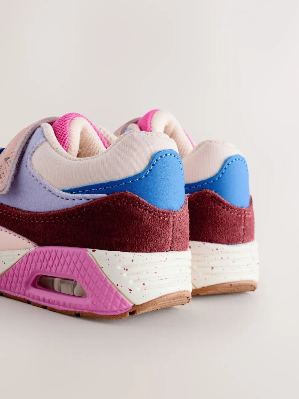 Multi roze - Sneakers met dikke zool en elastische veters