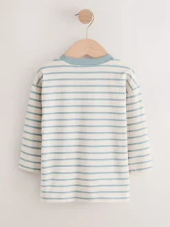 Multi-blauw - Set van 5 T-shirts met lange mouwen (3 mnd-7 jr)