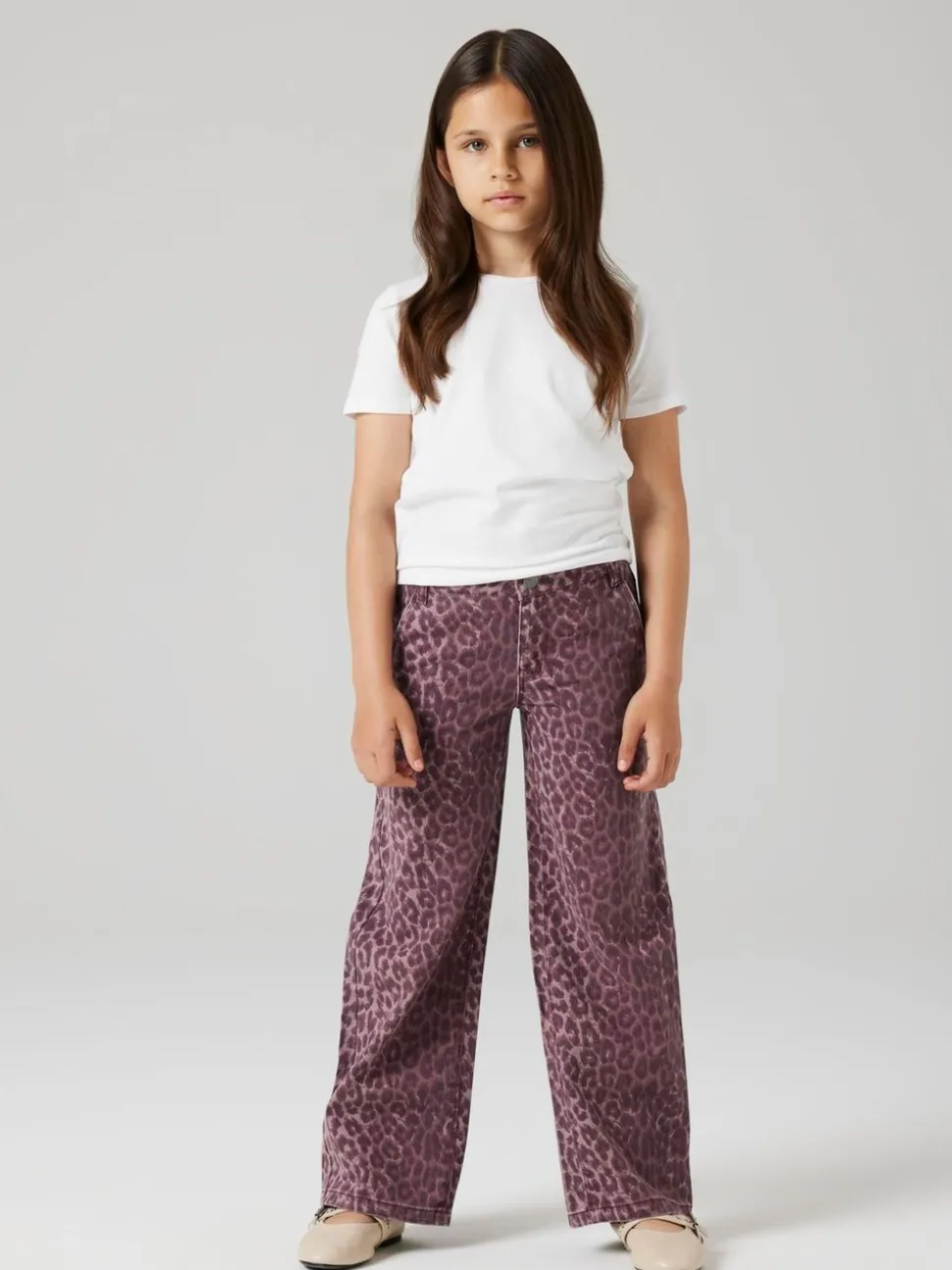 Name It Wide Leg Leopard Jeans